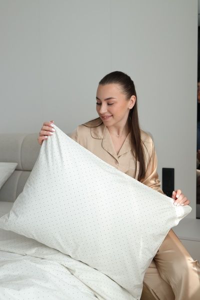 Комплект постільної білизни Ранфорс - &laquo;Крапочка&raquo;, 1,5 спальний, 50x70 2шт, без резинки 7150700 фото