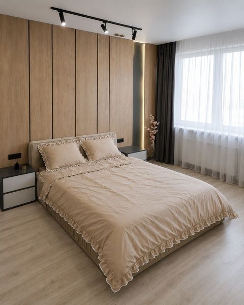 Наволочка Бязь Gold Lux з рюшами &laquo;Крем&raquo; і з білим кантом, 50x70 6612899 фото
